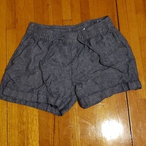 Blue washed cloth shorts
